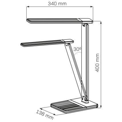 LED Ściemnialna dotykowa lampa stołowa PRESTIGE LED/12W/230V 2700/4000K/6500K czarna