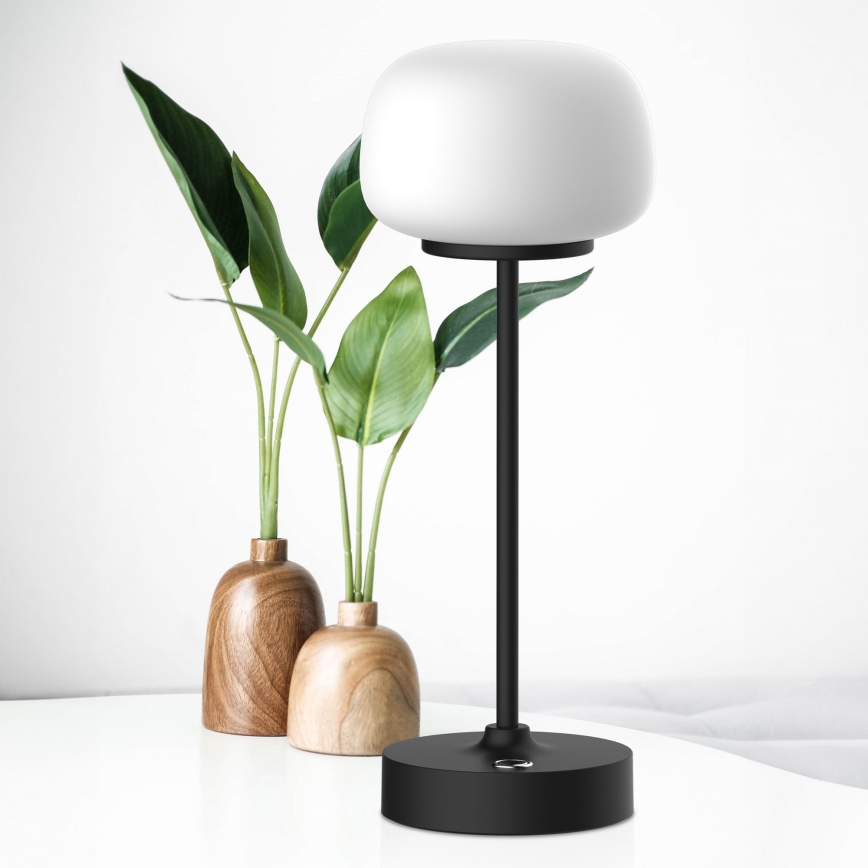 LED Ściemnialna dotykowa lampa stołowa RIMINI LED/2W/5V USB 2000 mAh czarny/biały