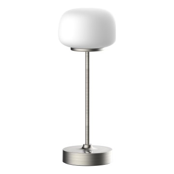 LED Ściemnialna dotykowa lampa stołowa RIMINI LED/2W/5V USB 2000 mAh matowy chrom/biały