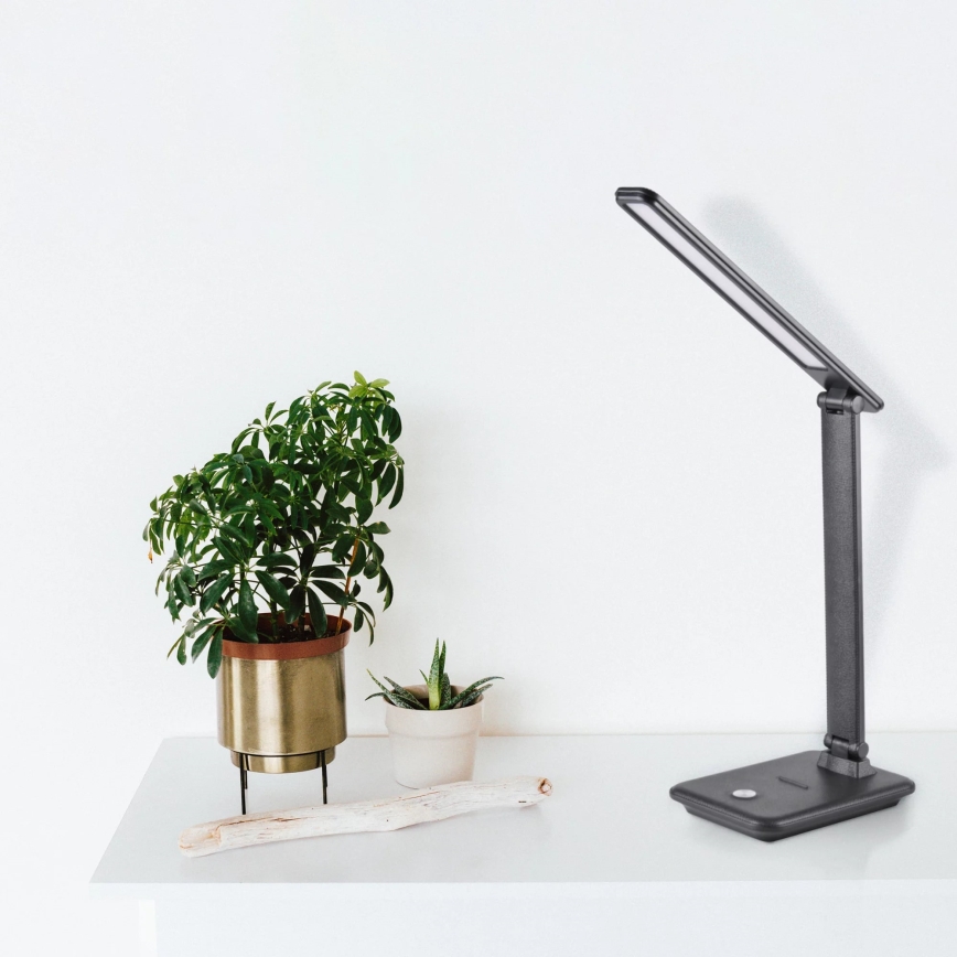 LED Ściemnialna dotykowa lampa stołowa VINTO LED/8W/230V czarny