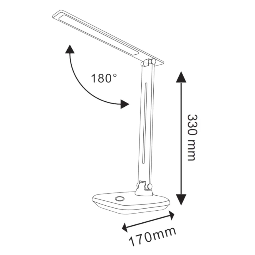 LED Ściemnialna dotykowa lampa stołowa VINTO LED/8W/230V czarny