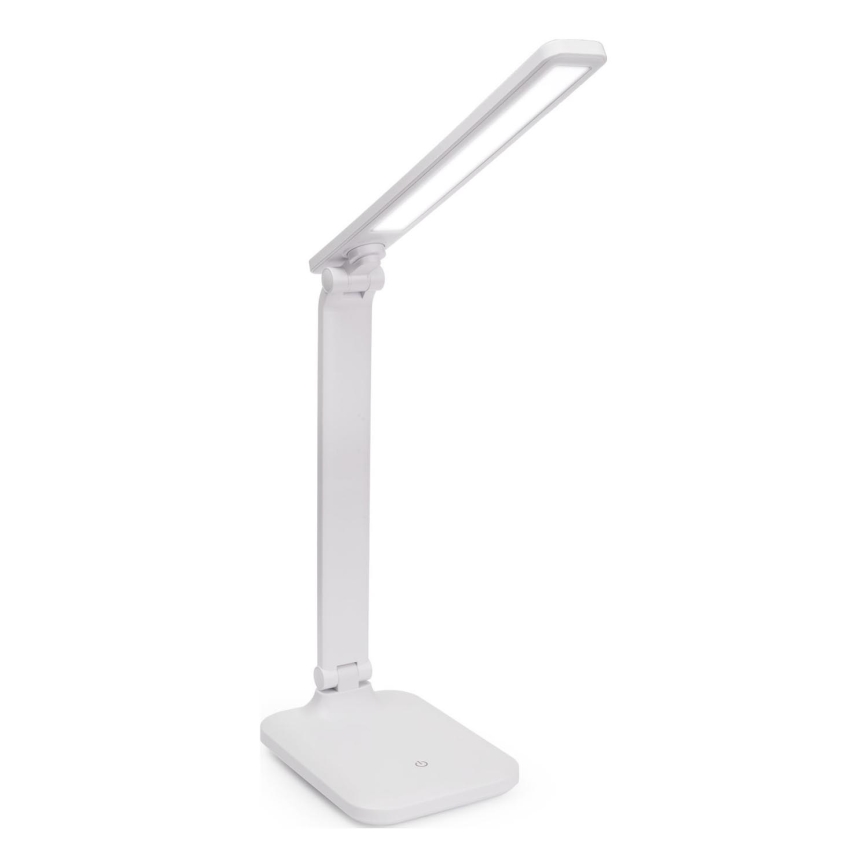 LED Ściemnialna dotykowa lampa stołowa z ładowaniem bezprzewodowym i port USB REMUS LED/5W/230V biały