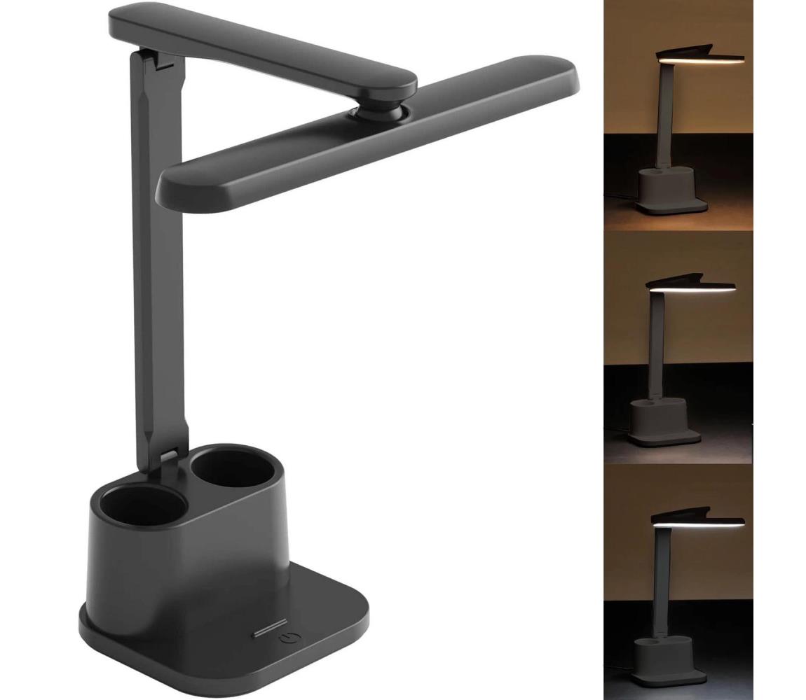 LED Ściemnialna dotykowa lampa stołowa BARI LED/6W/230V czarna