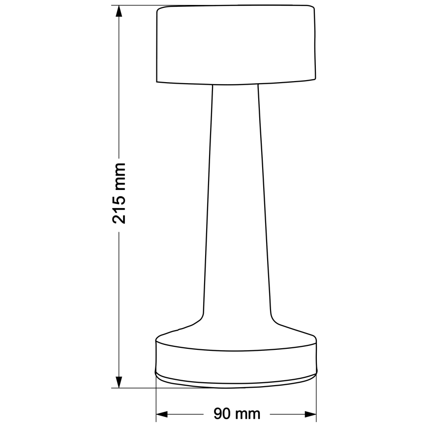 Dotykowa ściemnialna lampka stołowa LED SIMPLY 5V 2700/4000/6500K 800 mAh błyszczący chrom