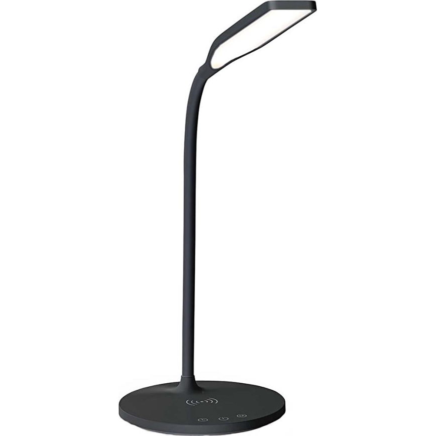 LED Ściemnialna dotykowy flexibilní Lampa stołowa z 15W bezprzewodowym ładowaniem Qi LED/5,5W/230V 2700-6500K czarny