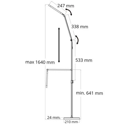 LED Ściemnialna dotykowy lampa podłogowa FERRARA LED/13W/230V 3000/4000/6000K czarna