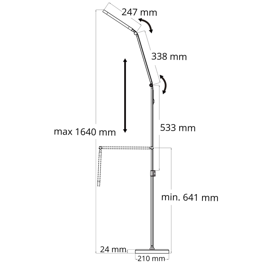 LED Ściemnialna dotykowy lampa podłogowa FERRARA LED/13W/230V 3000/4000/6000K czarna