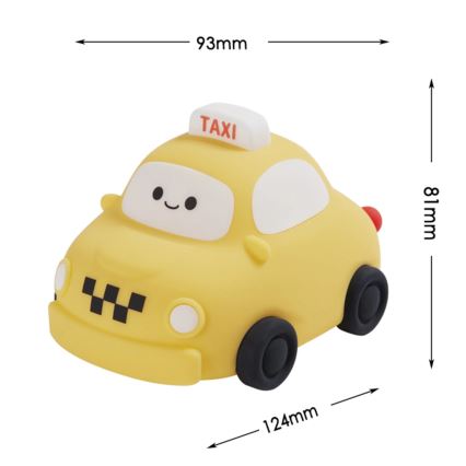 LED Ściemnialna dziecięca dotykowa lampa TAXI LED/1W/5V USB 1200 mAh taxi żółty