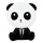 LED Ściemnialna dziecięca lampka dotykowa PANDA LED/2,5W/3,7V 1200 mAh