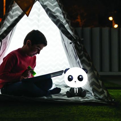LED Ściemnialna dziecięca lampka dotykowa PANDA LED/2,5W/3,7V 1200 mAh