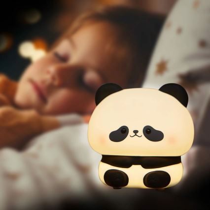 LED Ściemnialna dziecięca lampka dotykowa PANDA LED/2W/3,7V 1200 mAh
