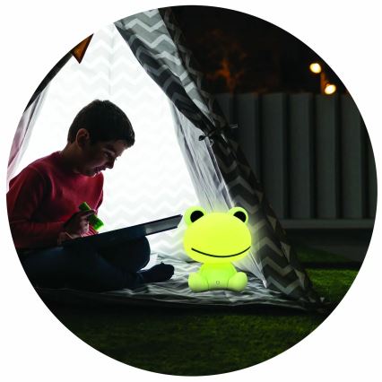 LED Ściemnialna dziecięca lampka dotykowa ŻABA LED/2,5W/3,7V 1200 mAh