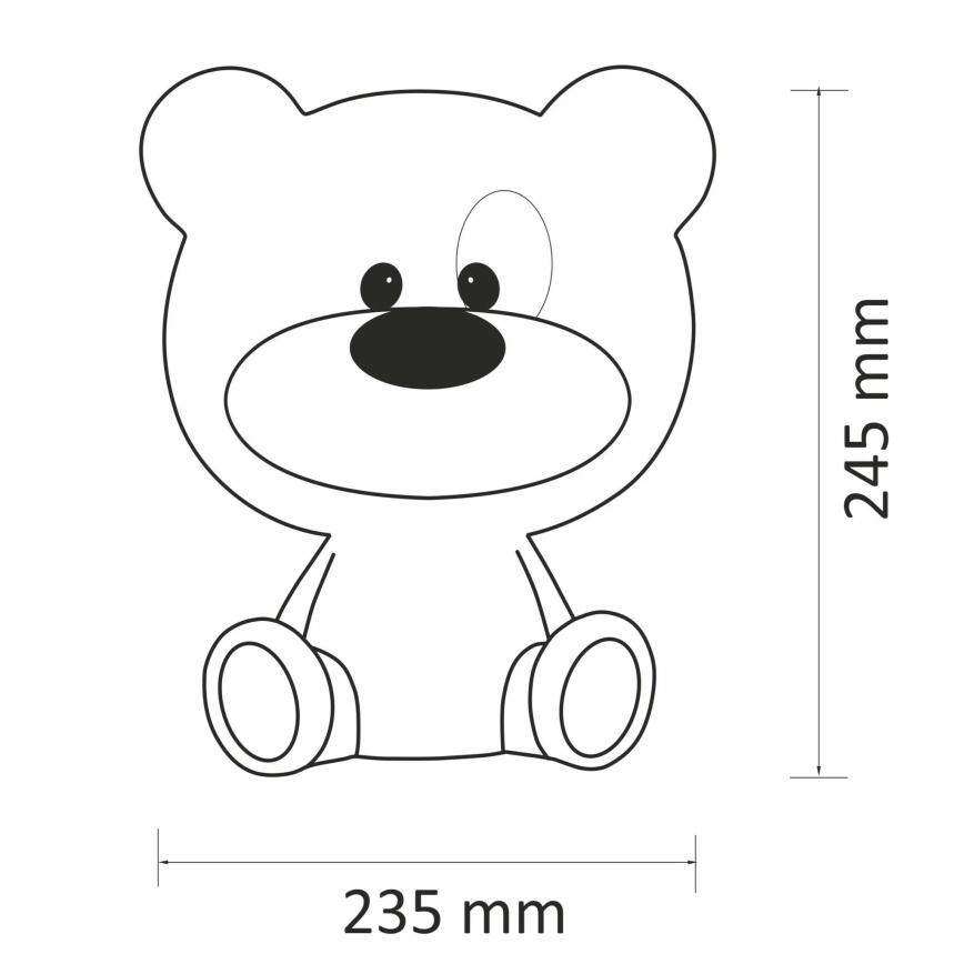 LED Ściemnialna dziecięca lampka nocna BIBI 2,5W/230V