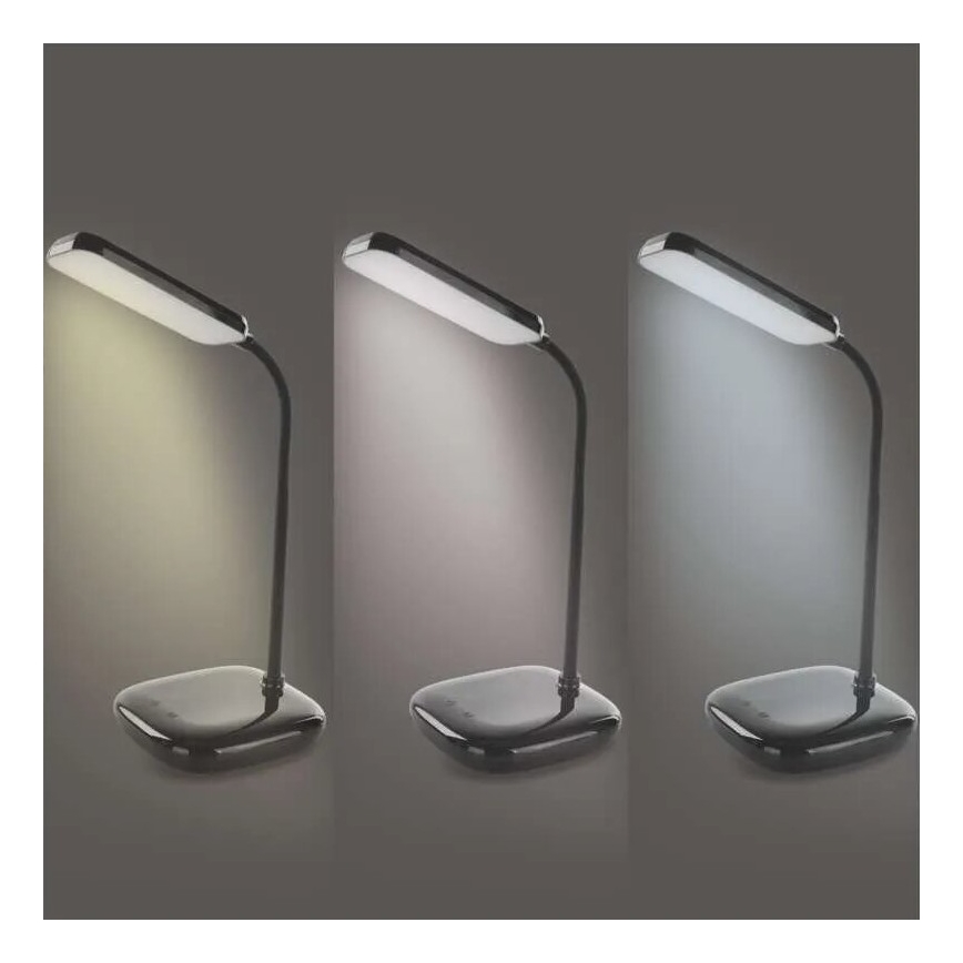 LED Ściemnialna elastyczna lampa stołowa LED/12W/230V 3000K/4000K/6500K czarny
