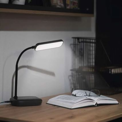 LED Ściemnialna elastyczna lampa stołowa LED/12W/230V 3000K/4000K/6500K czarny
