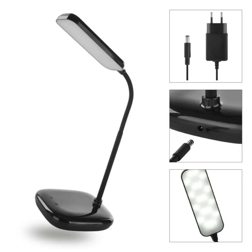 LED Ściemnialna elastyczna lampa stołowa LED/12W/230V 3000K/4000K/6500K czarny