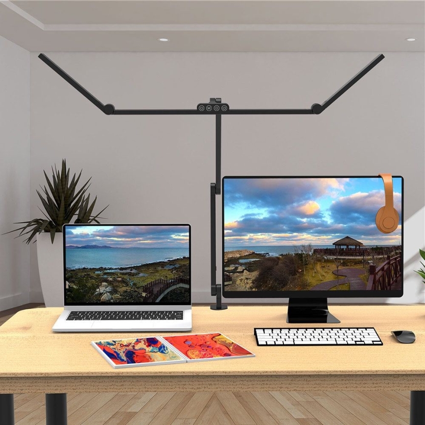 LED Ściemnialna dotykowa elastyczna lampa stołowa POINTIQ LED/36W/230V 3000-6500K CRI 92 czarny