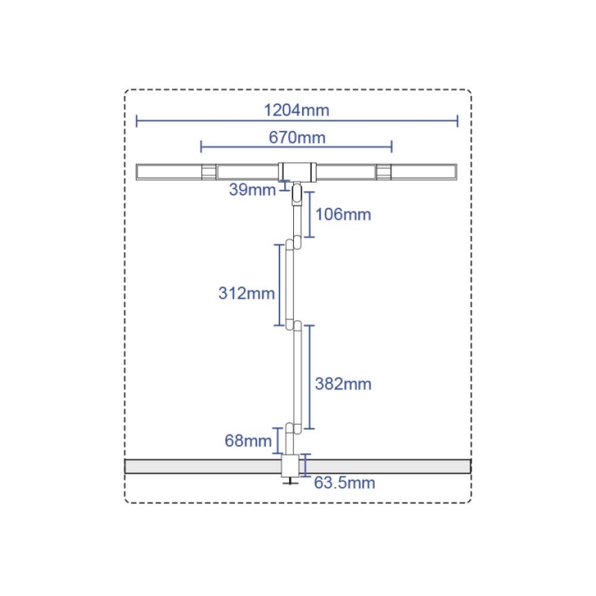 LED Ściemnialna dotykowa elastyczna lampa stołowa POINTIQ LED/36W/230V 3000-6500K CRI 92 czarny