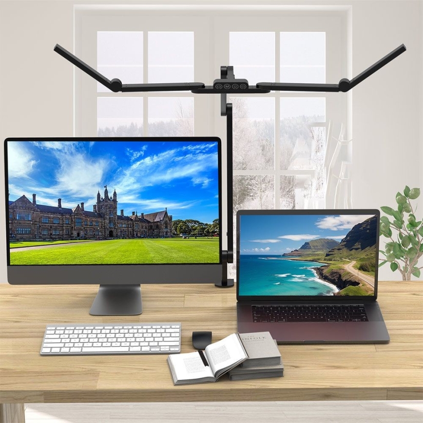 LED Ściemnialna dotykowa elastyczny Lampa stołowa POINTIQ LED/24W/230V 3000-6500K CRI 92 czarny
