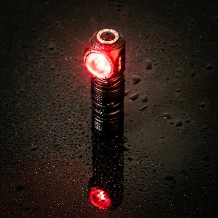 LED ściemnialna ładowalna czołówka z czerwonym światłem 3 w 1 LED/10W/5V IP66 500 lm 800 mAh