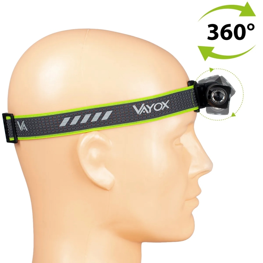 LED ściemnialna ładowalna czołówka z czerwonym światłem 3 w 1 LED/10W/5V IP66 500 lm 800 mAh