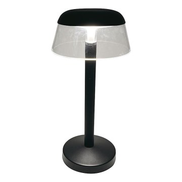 LED Ściemnialna ładowalna dotykowa lampa stołowa LED/3W/5V 3000-6000K 1800 mAh czarny