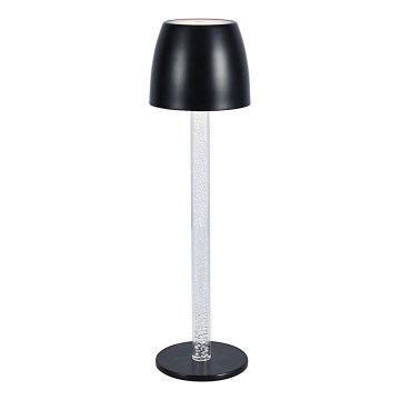 LED Ściemnialna ładowalna dotykowa Lampa stołowa LED/3W/5V 3000K 1800 mAh czarny