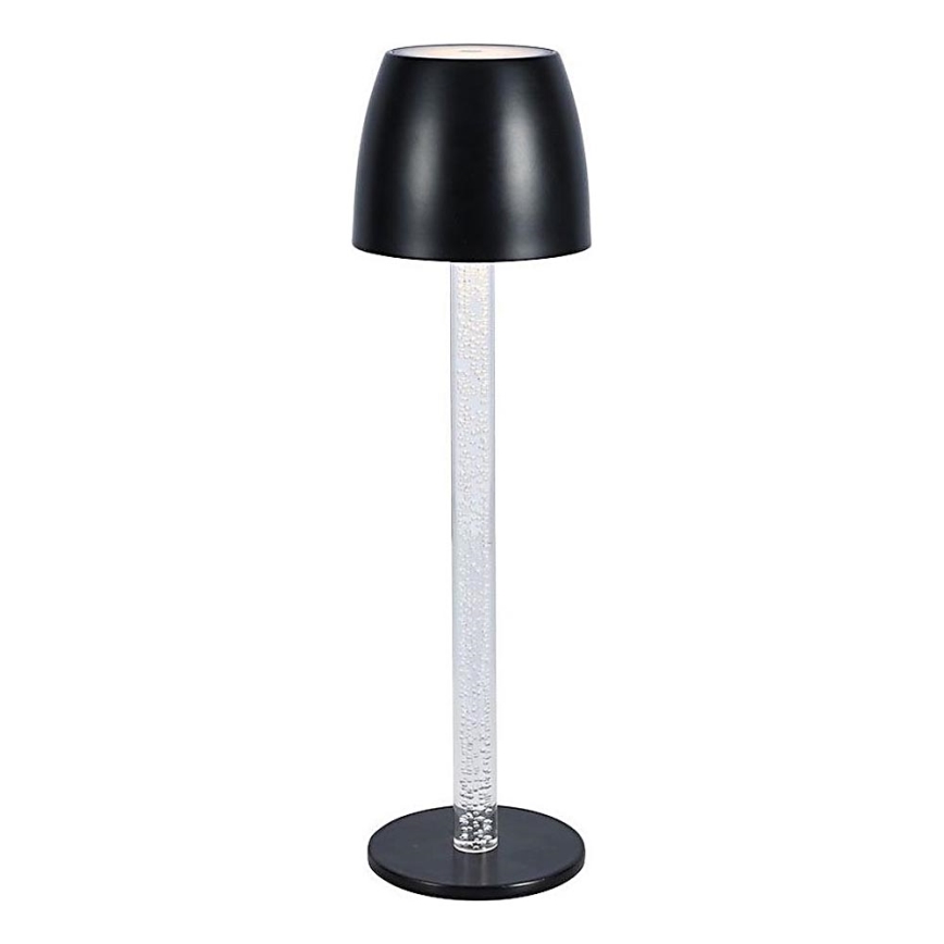 LED Ściemnialna ładowalna dotykowa Lampa stołowa LED/3W/5V 3000K 1800 mAh czarny