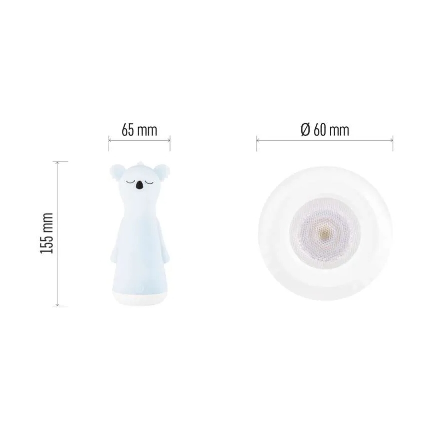 LED ściemnialna ładowalna dziecięca latarka z lampką nocną 2 w 1 LED/3,7V 1200 mAh