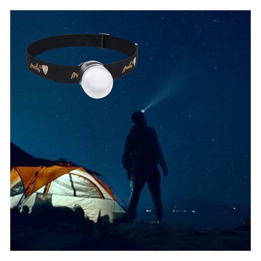 LED Ściemnialna ładowalna latarka czołowa LED/8W/5V IP42 210 lm 800 mAh
