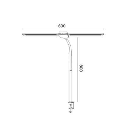 LED ściemnialna lampa biurkowa USB TENUIX DUO 2xLED/7W/5V 3000-6000K czarna