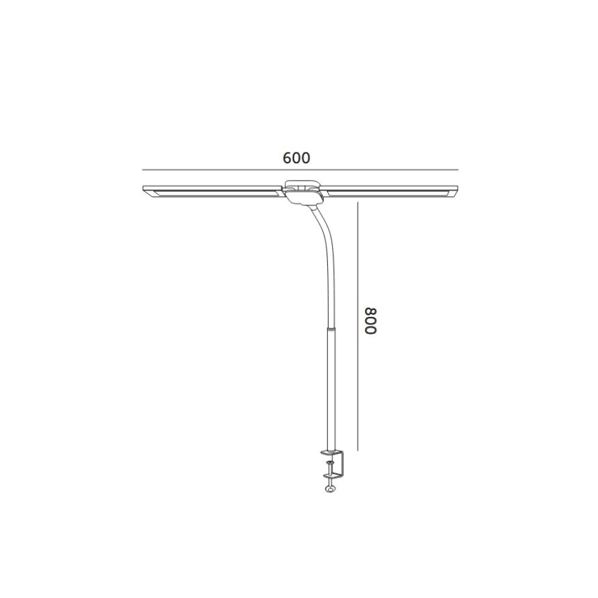 LED ściemnialna lampa biurkowa USB TENUIX DUO 2xLED/7W/5V 3000-6000K czarna
