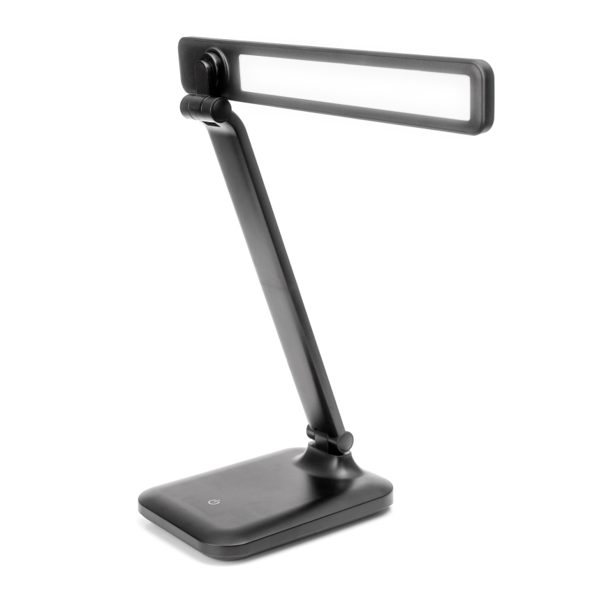 LED Ściemnialna dotykowa lampa stołowa z ładowaniem bezprzewodowym i port USB REMUS LED/5W/230V czarny