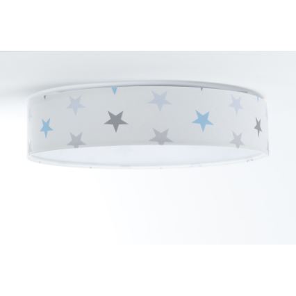 LED Regulowane natynkowe oświetlenie dziecięce SMART GALAXY KIDS LED/24W/230V 3000-6500K gwiazdki białe/szare/niebieskie + pilot zdalnego sterowania