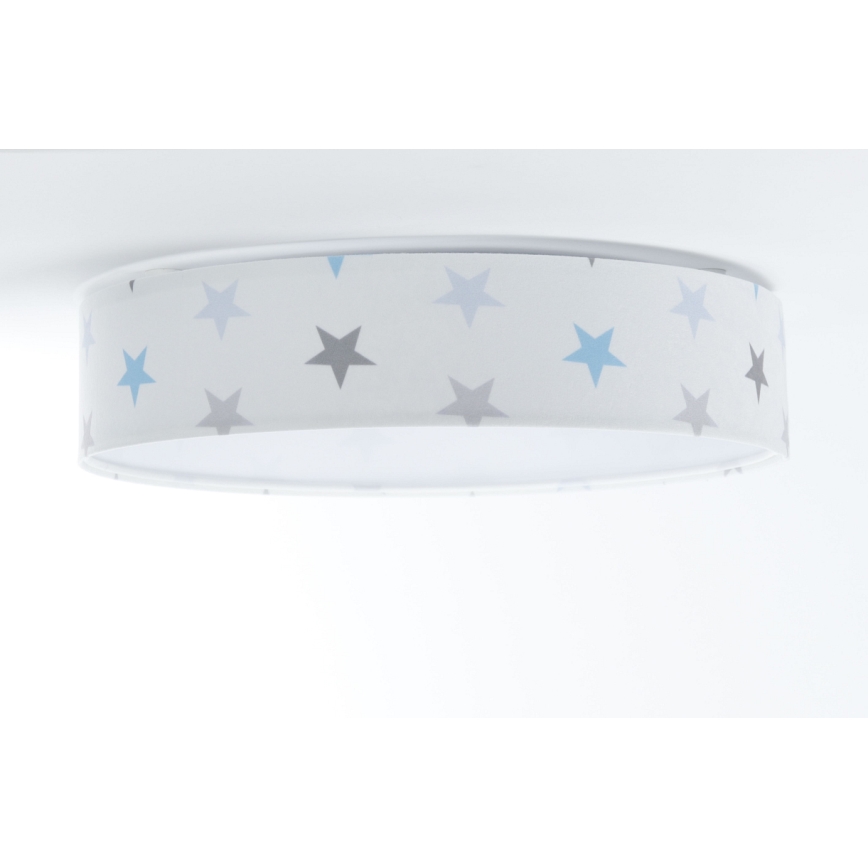 LED Regulowane natynkowe oświetlenie dziecięce SMART GALAXY KIDS LED/24W/230V 3000-6500K gwiazdki białe/szare/niebieskie + pilot zdalnego sterowania