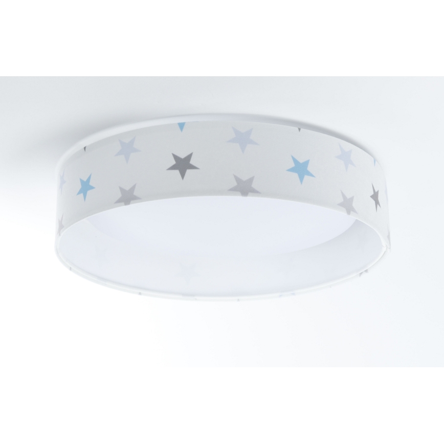 LED Regulowane natynkowe oświetlenie dziecięce SMART GALAXY KIDS LED/24W/230V 3000-6500K gwiazdki białe/szare/niebieskie + pilot zdalnego sterowania