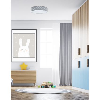 LED Regulowane oświetlenie sufitowe dla dzieci SMART GALAXY KIDS LED/24W/230V 3000-6500K gwiazdki szare/białe + DO