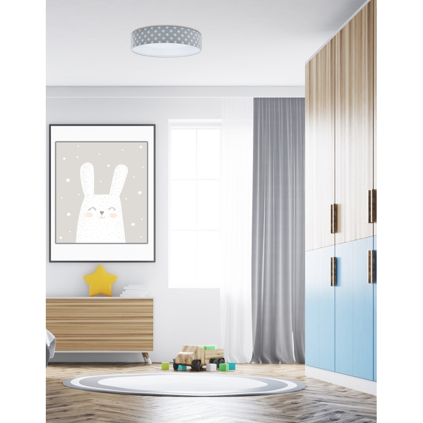 LED Regulowane oświetlenie sufitowe dla dzieci SMART GALAXY KIDS LED/24W/230V 3000-6500K gwiazdki szare/białe + DO