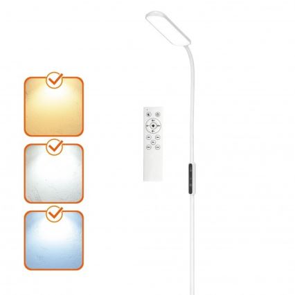 LED ściemniana lampa stojąca TEILO LED/10W/230V 3000/4000/6500K biała + pilot zdalnego sterowania