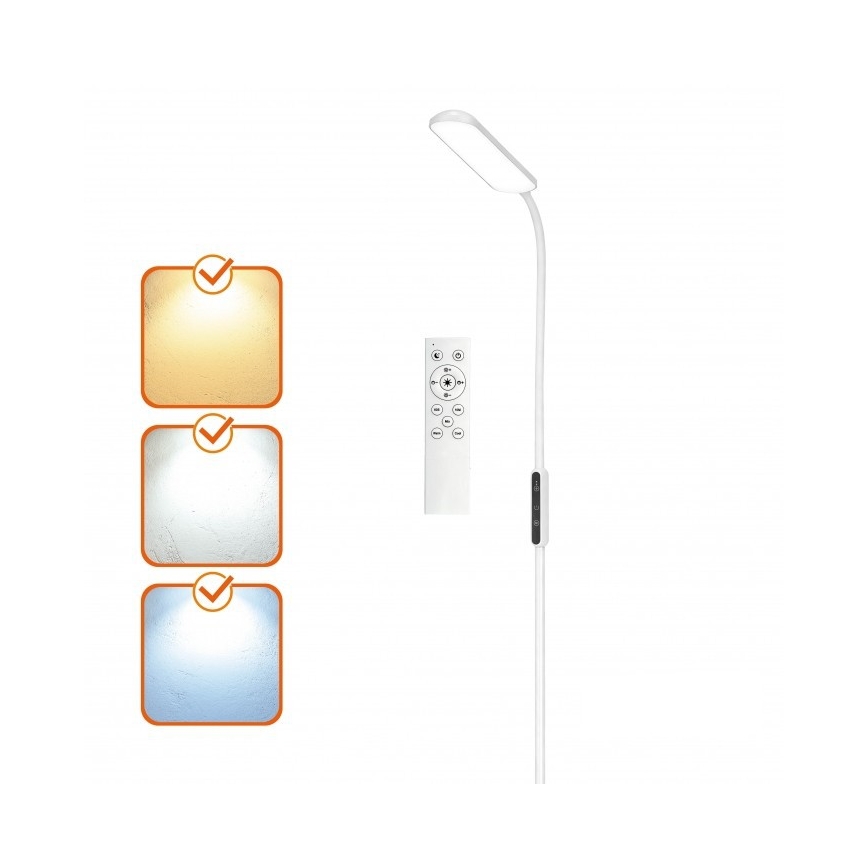 LED ściemniana lampa stojąca TEILO LED/10W/230V 3000/4000/6500K biała + pilot zdalnego sterowania