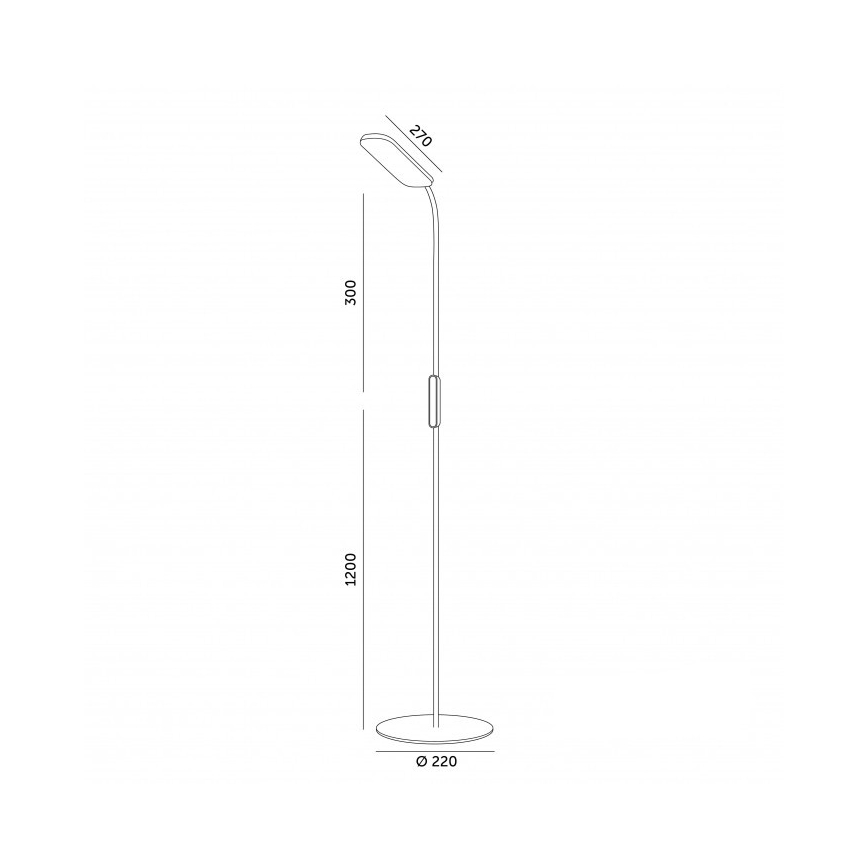 LED ściemniana lampa stojąca TEILO LED/10W/230V 3000/4000/6500K biała + pilot zdalnego sterowania