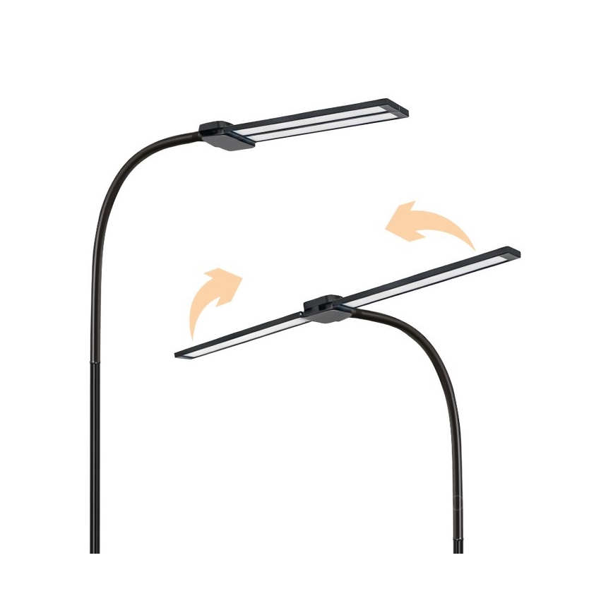 LED ściemnialna lampa podłogowa TEILO LED/14W/230V 3000/4000/6000K czarna