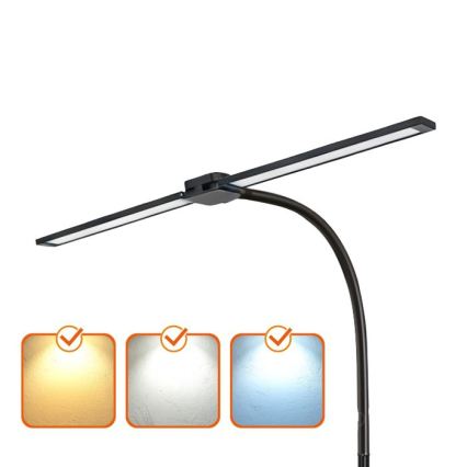 LED ściemnialna lampa podłogowa TEILO LED/14W/230V 3000/4000/6000K czarna