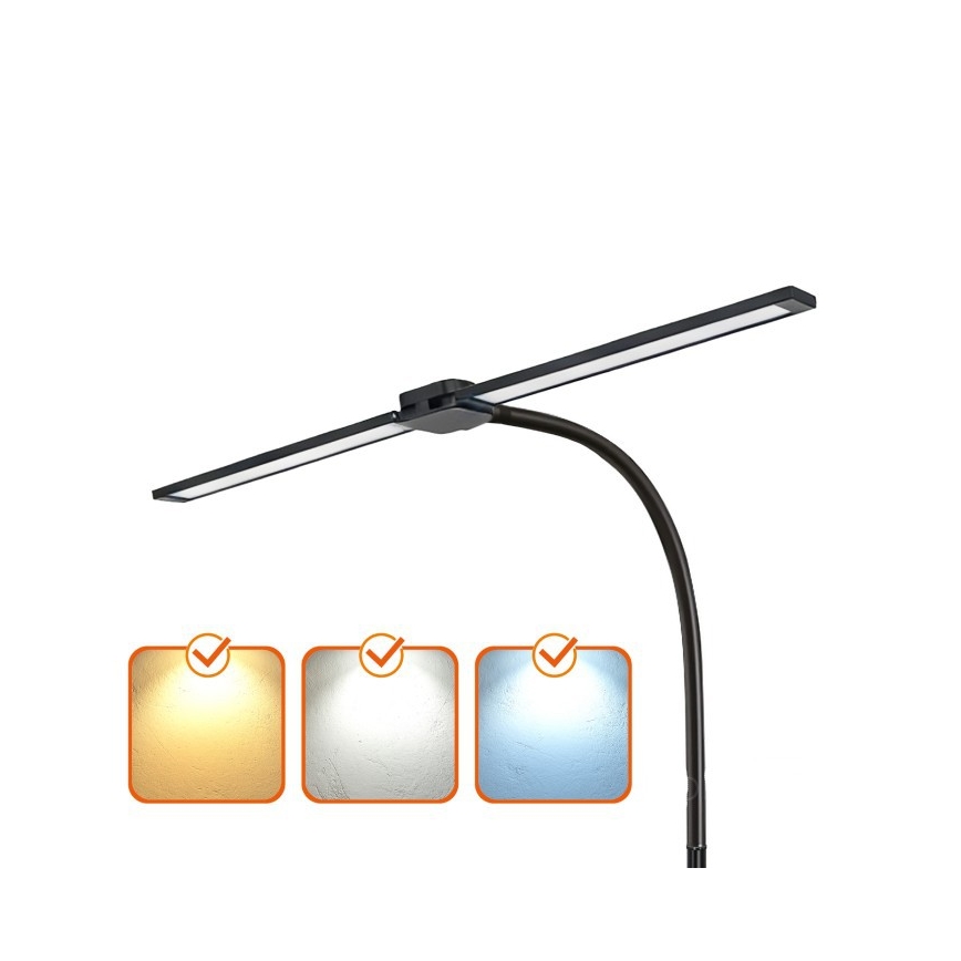 LED ściemnialna lampa podłogowa TEILO LED/14W/230V 3000/4000/6000K czarna