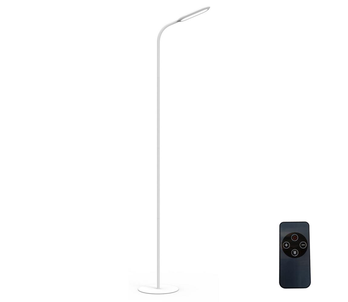 LED Ściemnialna lampa podłogowa LED/10W/230V 3000/4000/6000K biała + pilot