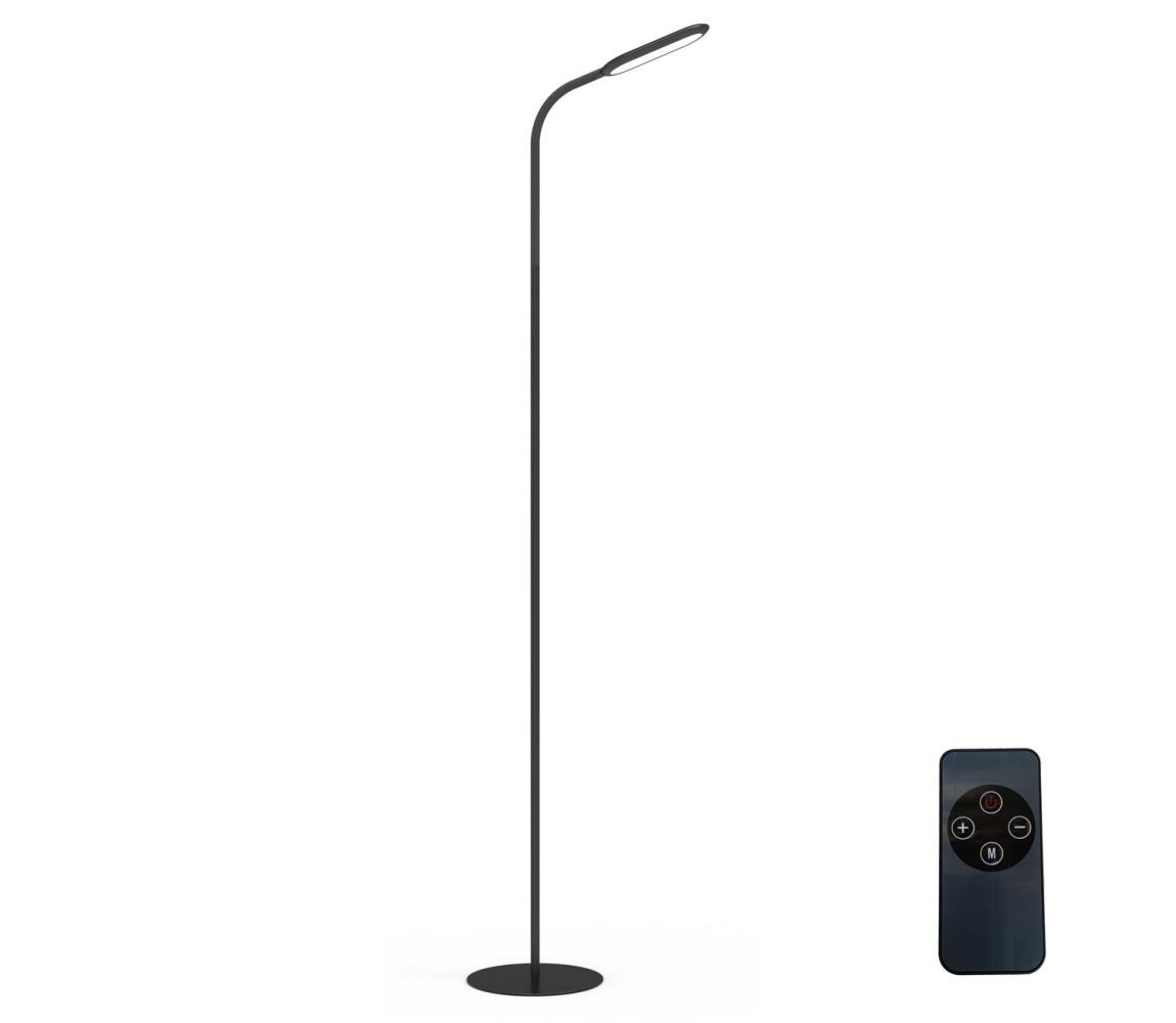 LED Ściemnialna lampa podłogowa LED/10W/230V 3000/4000/6000K czarna + pilot