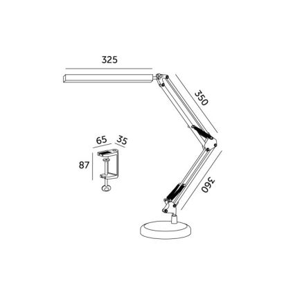 LED Ściemnialna lampa stołowa 2w1 USB TENUIX LED/14W/5V 3000-6000K biała