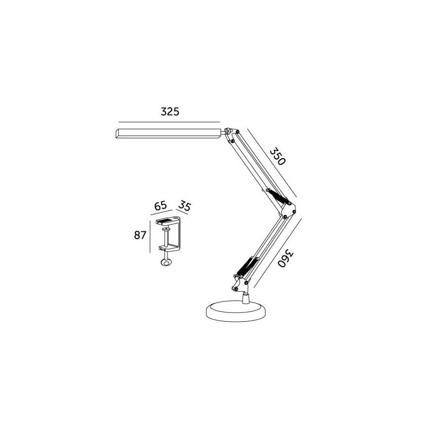 LED Ściemnialna lampa stołowa 2w1 USB TENUIX LED/14W/5V 3000-6000K biała