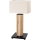 LED Ściemnialna lampa stołowa FLAME 1xE27/40W+ LED/4,6W/230V 56,5 cm dąb