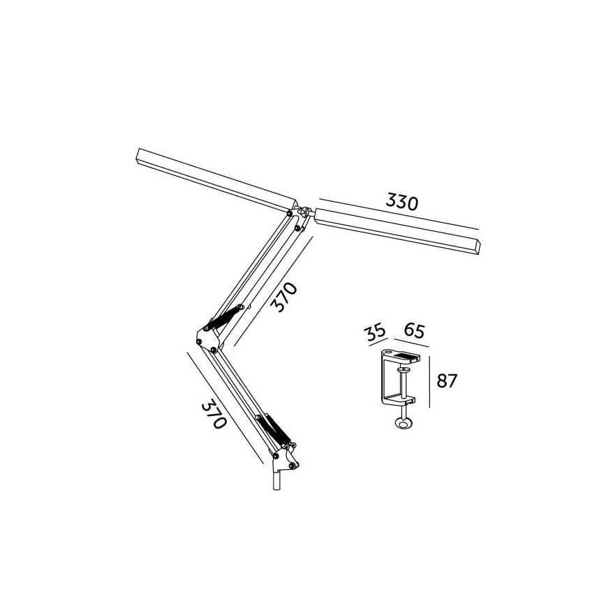 LED Ściemnialna lampa stołowa TENUIX DUO 2xLED/14W/230V 3000-6000K biała